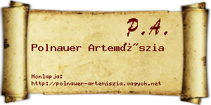 Polnauer Artemíszia névjegykártya